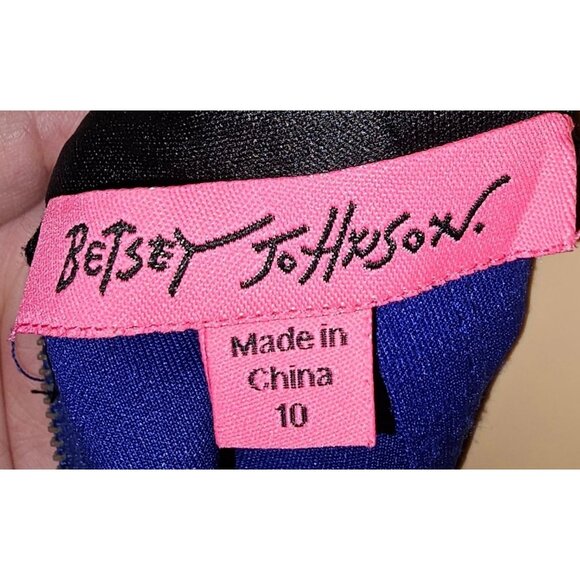 Betsy Blue Sleeveless V-Neck Dress With Crisscross Back & Zipper Size‎ 10 - Picture 10 of 10